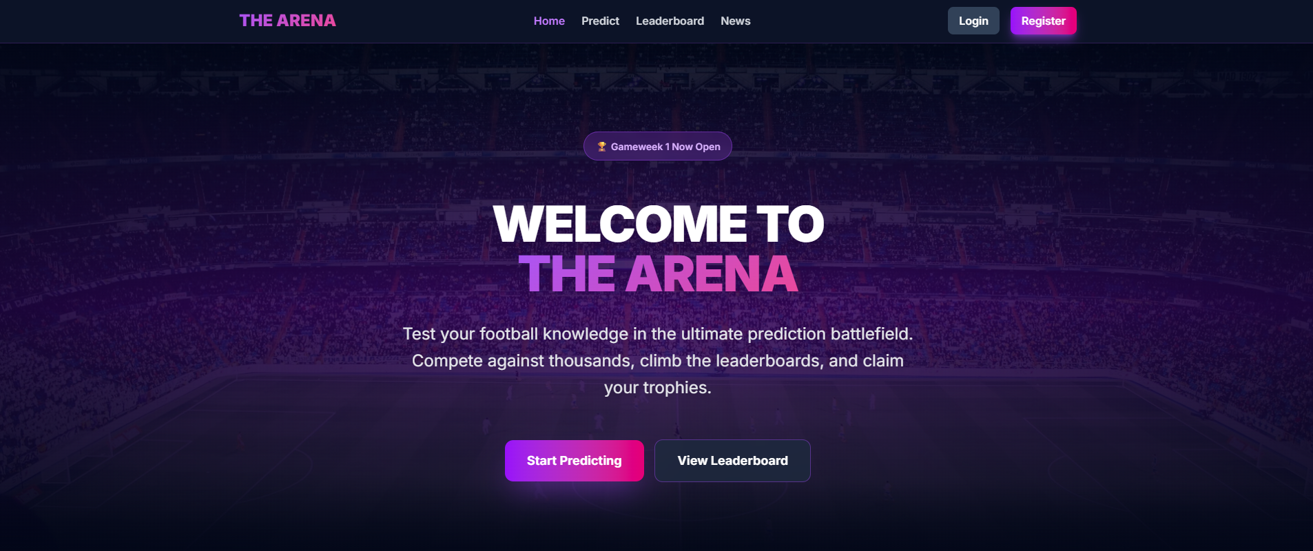 Football Prediction Platform - slide 1