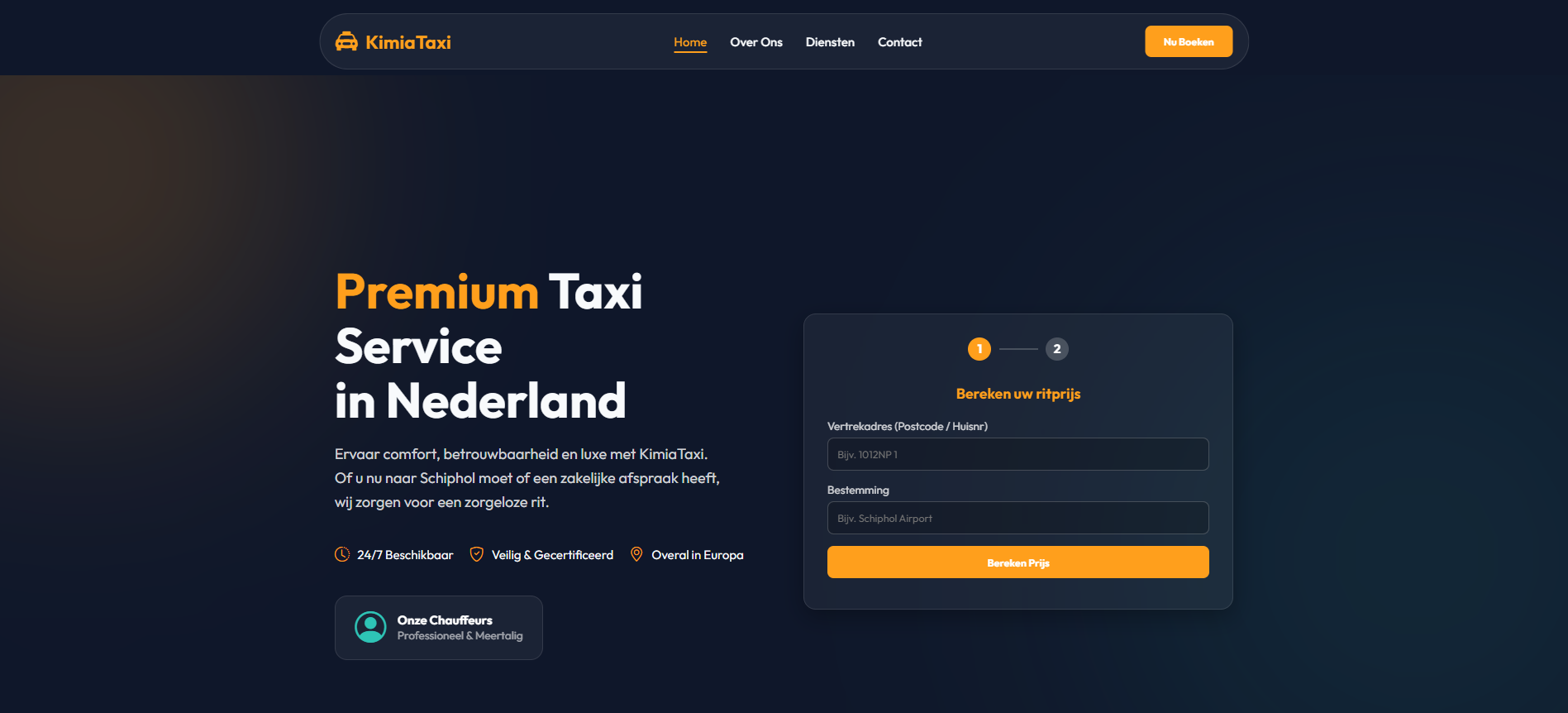 Taxi Reserverings - slide 1